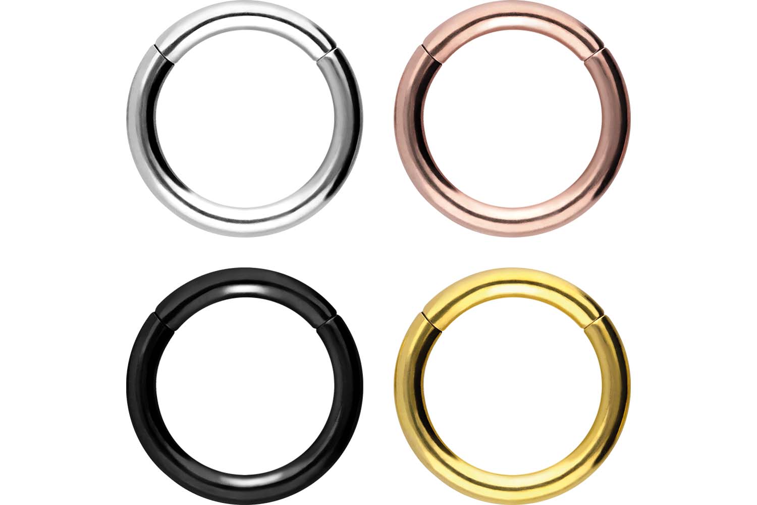 SET Chirurgenstahl Segmentring Clicker Piercing